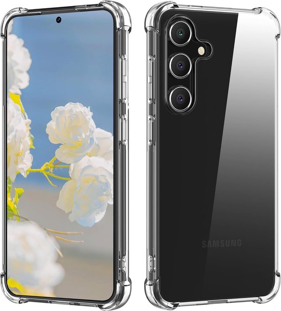 Samsung Galaxy S24 Plus Hoesjes – Siliconen Backcover – Schokbestendig – Transparant – Inclusief 3x Screenprotector-Ilumina Benelux