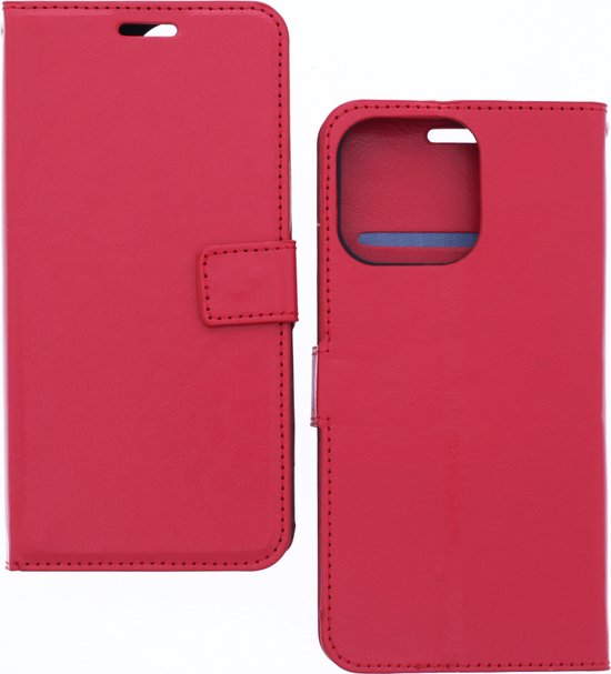 iPhone 15 Plus Hoesjes – Portemonnee Hoes – Pasjeshouder – 2x Screenprotector – Rood-Ilumina Benelux