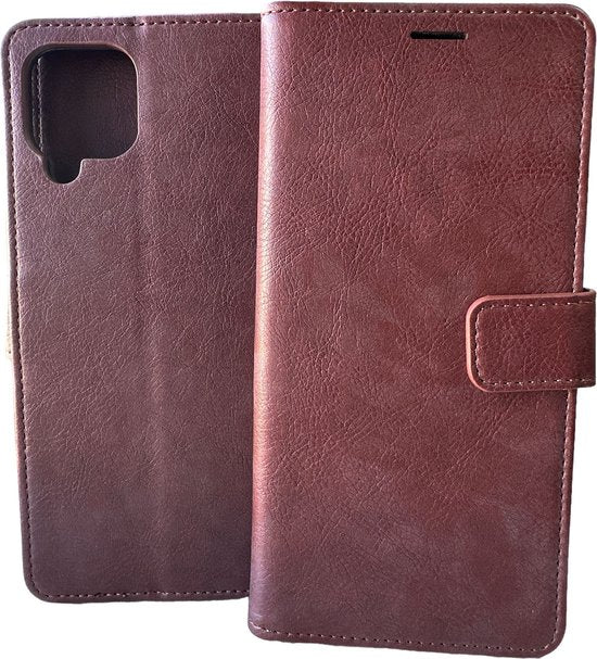 Samsung Galaxy M53 Hoesjes – Portemonnee Hoes – 2 Pack Screenprotector – Pasjeshouder – Bruin-Ilumina Benelux
