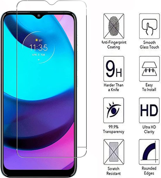 Screenprotector - Geschikt voor Motorola Moto E20 / E30 / E40 Screenprotector 2x - 9H Glas (2-Pack)