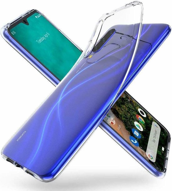 Xiaomi Mi 9 Lite Hoesjes – Transparante TPU Siliconen Backcover – Inclusief 2x Gehard Glas Screenprotector-Ilumina Benelux