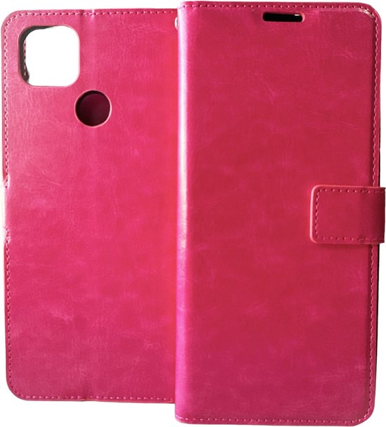 Motorola Moto G9 Power Hoesjes – Portemonnee Hoes – Pasjeshouder – Magneetsluiting – Roze-Ilumina Benelux