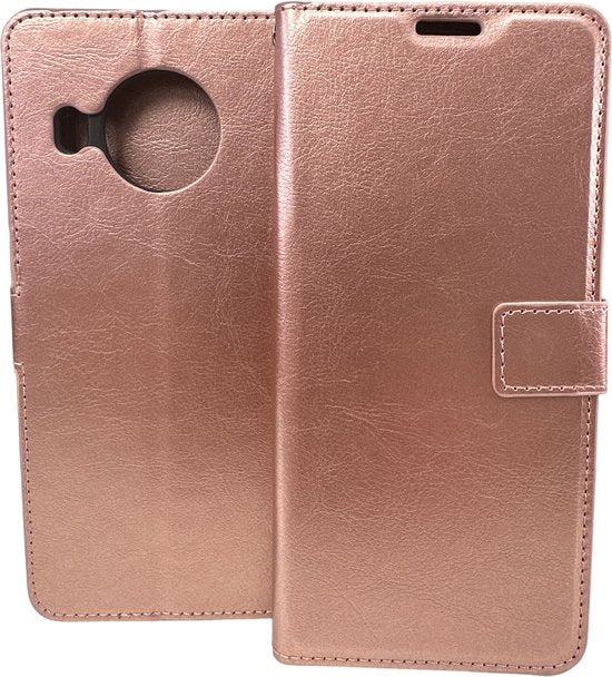 Nokia X10/X20 Hoesjes – Portemonnee Book Case – Pasjeshouder – Magneetsluiting – Roségoud-Ilumina Benelux