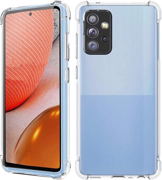 Samsung Galaxy A72 5G Hoesjes – Siliconen Backcover – Schokbestendig – Transparant-Ilumina Benelux