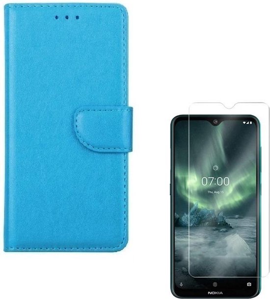 Nokia 6.2 Hoesjes – Portemonnee Hoes – Pasjeshouder – 2x Screenprotector – Turquoise-Ilumina Benelux