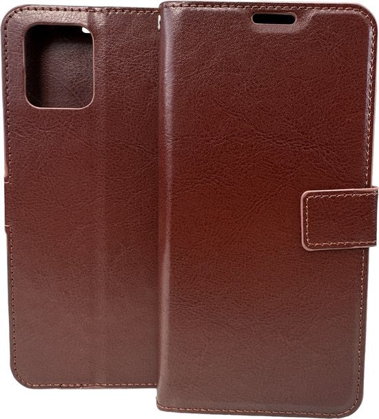 Oppo Find X3 Pro Hoesjes – Portemonnee Book Case – Pasjeshouder – Magneetsluiting – Bruin-Ilumina Benelux