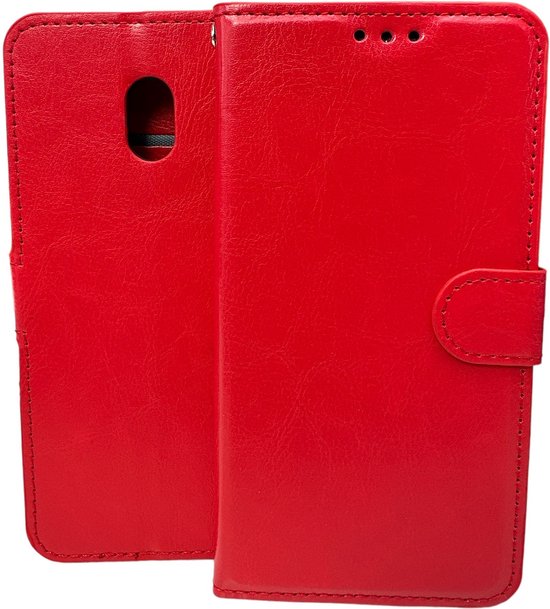 Nokia 2.2 Hoesjes – Bookcase Portemonnee Hoes – Pasjeshouder – Magneetsluiting – Rood-Ilumina Benelux