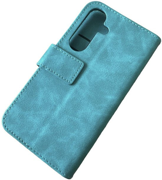 Multi Storage Wallet Hoesje Geschikt voor Samsung Galaxy S25 - met 9 Pasjesvakken - Groen