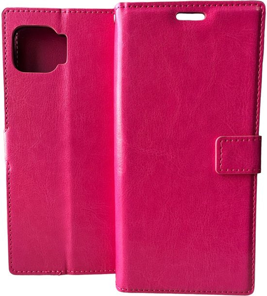Oppo A73 Hoesjes – Portemonnee Book Case – Pasjeshouder – 2x Gehard Glas Screenprotector – Roze-Ilumina Benelux