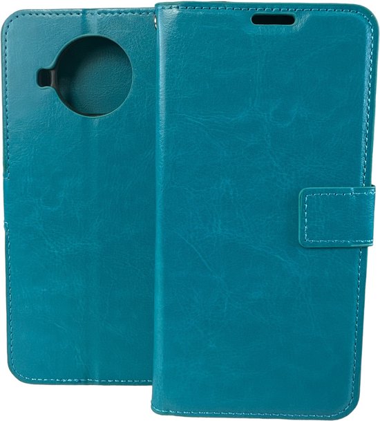 Xiaomi Mi 10T Lite Hoesjes – Portemonnee Book Case – Pasjeshouder – Magneetsluiting – Turquoise-Ilumina Benelux