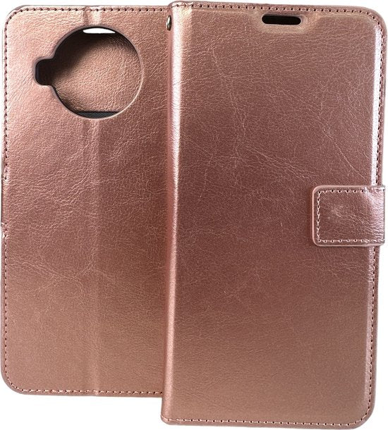 Xiaomi Redmi Note 9 Pro 5G Hoesjes – Portemonnee Book Case – Pasjeshouder – Magneetsluiting – Roségoud-Ilumina Benelux
