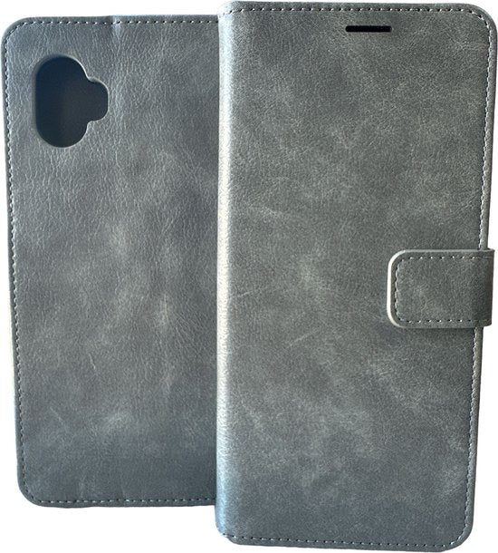 Samsung Galaxy Xcover 6 Pro Hoesjes – Portemonnee Book Case – Pasjeshouder – Magneetsluiting – Grijs-Ilumina Benelux