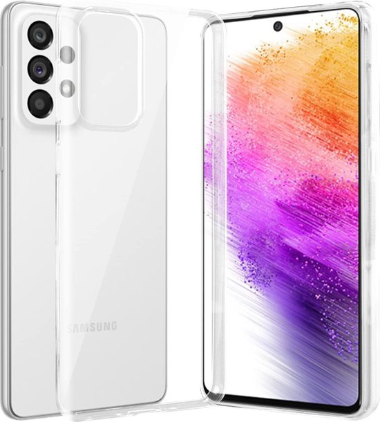 Soft Back Cover Hoesje Geschikt voor: Samsung Galaxy A73 5G Silicone Transparant + 2X Screenprotector
