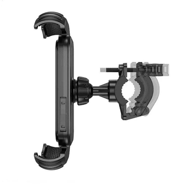 Telefoonhouder fiets & motor – 360° draaibaar – Universele montagebeugel – Stevige grip – Zwart-Ilumina Benelux