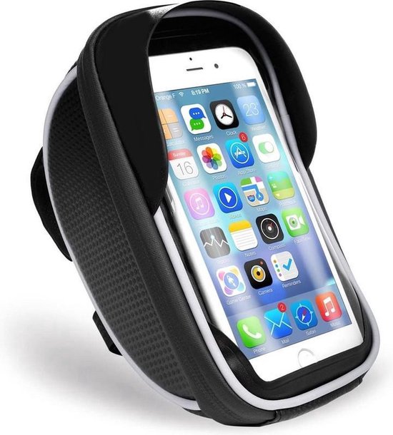 Telefoonhouder fiets – Waterdichte stuurtas met opbergruimte – Touchscreen – Geschikt voor iPhone & Samsung – Zwart-Ilumina Benelux