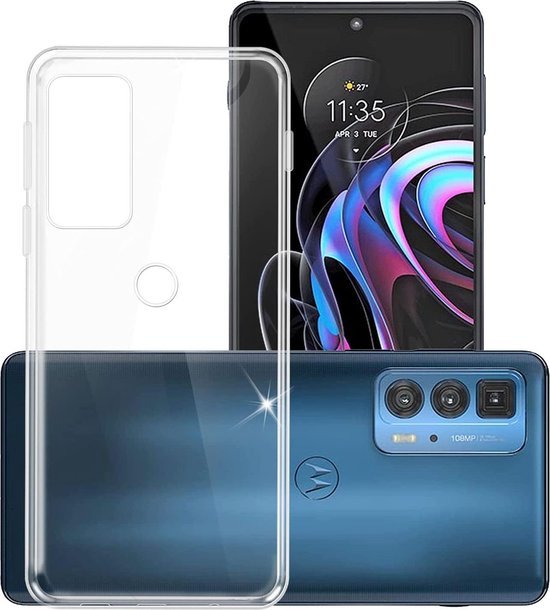 Motorola Edge 20 Pro Hoesjes – Siliconen Backcover – Transparant – Flexibel – Anti Kras-Ilumina Benelux