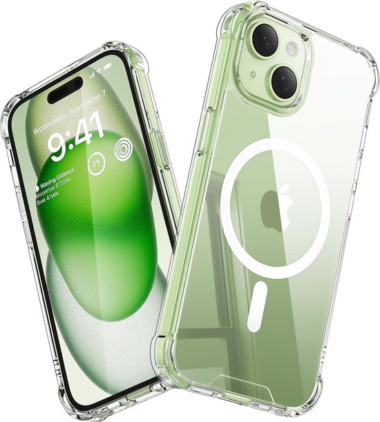 iPhone 15 Hoesjes – Magnetische MagSafe Backcover – Schokbestendig – Zwart-Ilumina Benelux