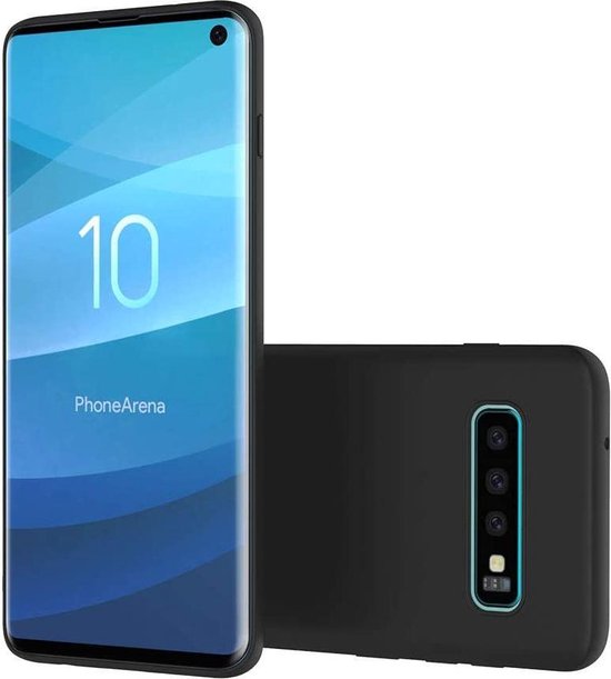 Samsung Galaxy S10 Hoesjes – Siliconen Backcover – Soft Touch – Schokbestendig – Zwart-Ilumina Benelux