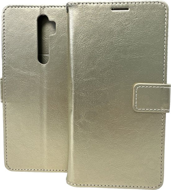 Oppo A9 2020/A5 2020 Hoesjes – Portemonnee Book Case – Pasjeshouder – 2x Gehard Glas Screenprotector – Goud-Ilumina Benelux