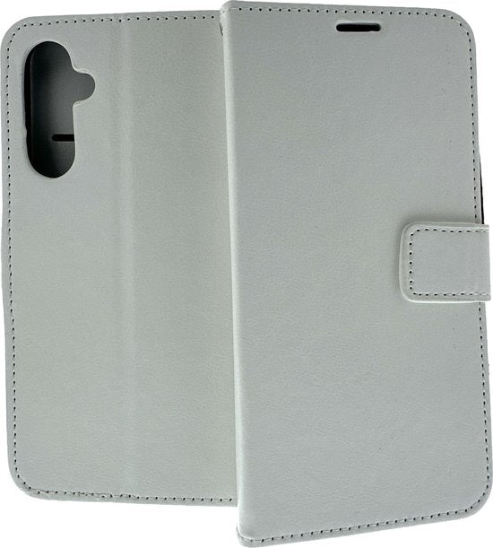 Samsung Galaxy A25 Hoesjes – Portemonnee Book Case – Pasjeshouder – Magneetsluiting – Wit