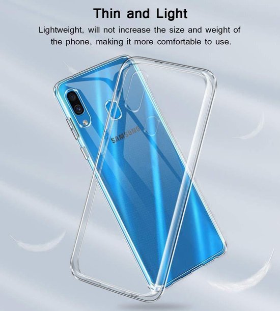 Samsung Galaxy A10 Hoesjes – Transparante Siliconen Backcover – Flexibel – Schokabsorberend-Ilumina Benelux