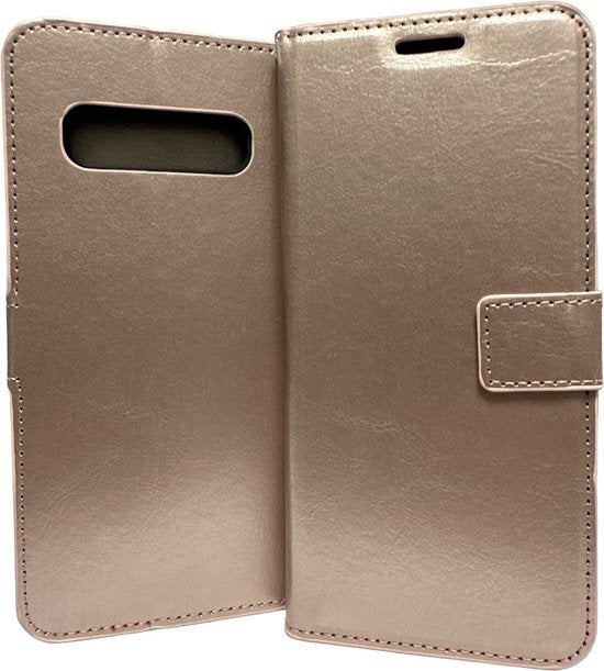 Samsung Galaxy S10 Plus Hoesjes – Portemonnee Book Case – Pasjeshouder – Magneetsluiting – Roségoud-Ilumina Benelux