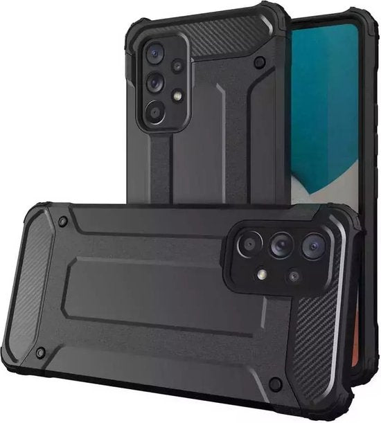 Schokbestendig Heavy Duty Armor Hoesje Geschikt voor: Samsung Galaxy A33 5G Back Cover - Rood