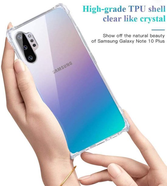 Samsung Galaxy Note 10 Plus Hoesjes – Siliconen Backcover – Schokbestendig – Transparant-Ilumina Benelux