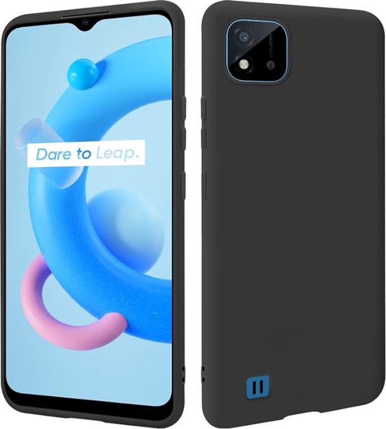 Realme C11 (2021) Hoesjes – Siliconen Backcover – Schokbestendig – Zwart-Ilumina Benelux