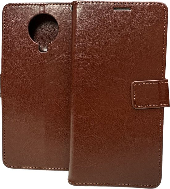 Nokia G10/G20 Hoesjes – Portemonnee Book Case – Pasjeshouder – 2x Gehard Glas Screenprotector – Bruin-Ilumina Benelux