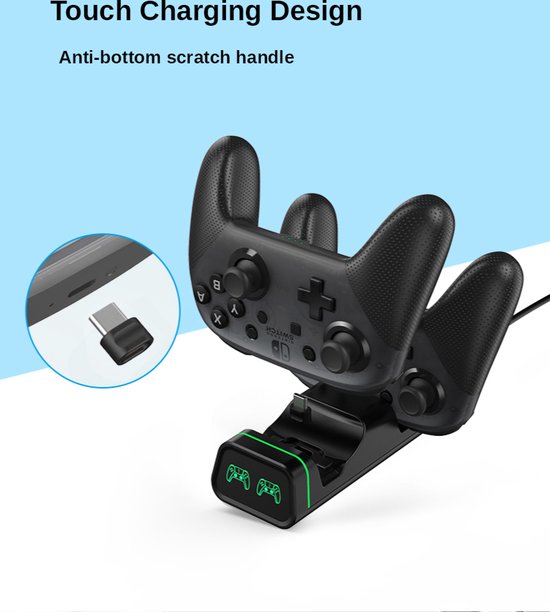 Oplaadstation – Geschikt voor PS5 DualSense – Dock voor 2 Controllers – USB-C Oplader met LED Indicator-Oplaadstation controllers-Ilumina Benelux