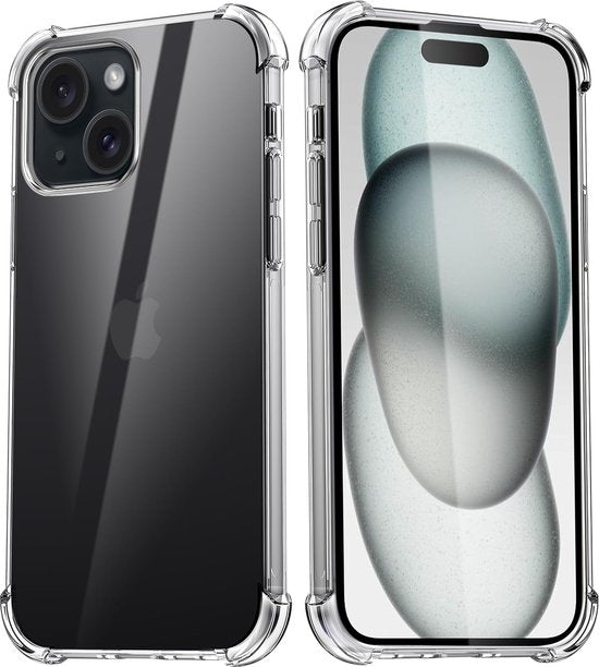 iPhone 14 Plus Hoesjes – Anti-Shock Siliconen Backcover – Transparant – 3x Screenprotector Gehard Glas – 3x Camera Lens Protector-Ilumina Benelux
