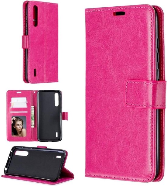 Samsung Galaxy A10 Hoesjes – Portemonnee Hoes – 2 Pack Screenprotector – Pasjeshouder – Roze-Ilumina Benelux