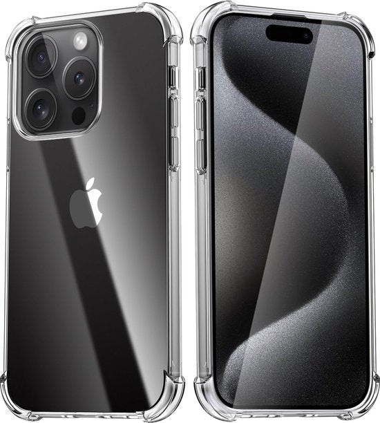 iPhone 15 Pro Max Hoesjes – Transparante TPU Siliconen Backcover – Schokbestendig – Soft Case-Ilumina Benelux