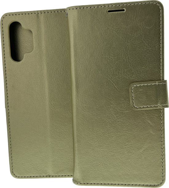 Samsung Galaxy A32 4G Hoesjes – Portemonnee Book Case – Pasjeshouder – Magneetsluiting – Goud-Ilumina Benelux