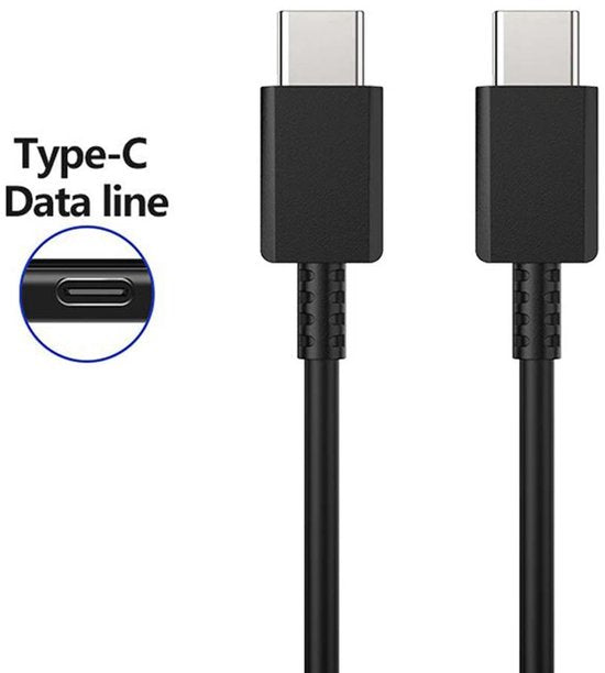 USB-C Oplaadkabel – USB-C naar USB-C Kabel – Snelladen – 1 Meter – Zwart-USB-Kabels-Ilumina Benelux