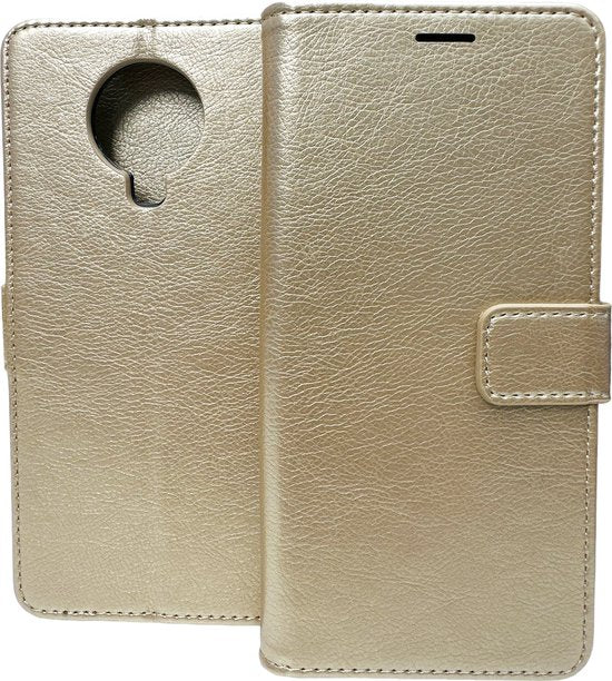 Nokia G10 / G20 Hoesjes – Portemonnee Hoes – Bookcase – Pasjeshouder – Goud-Ilumina Benelux
