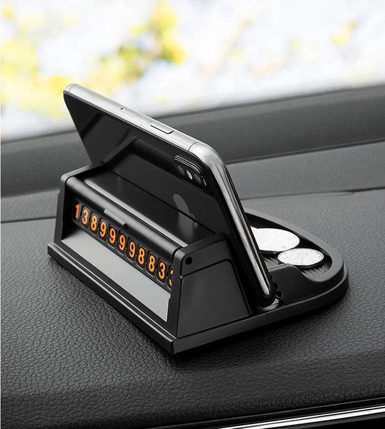 Telefoonhouder auto – Anti-slip Sticky Pad Mat – Dashboard & Bureau – Smartphone, Munten Houder – Zwart-Ilumina Benelux
