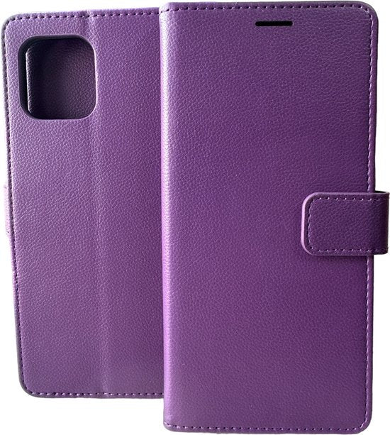 Motorola Edge 20 Lite Hoesjes – Bookcase Portemonnee – Magneetsluiting – 1x Screenprotector – Paars-Ilumina Benelux