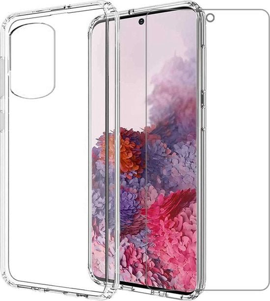 Samsung Galaxy S20 Ultra Hoesjes – Anti-Shock Siliconen Backcover – 2 Pack Screenprotector Gehard Glas – Transparant-Ilumina Benelux