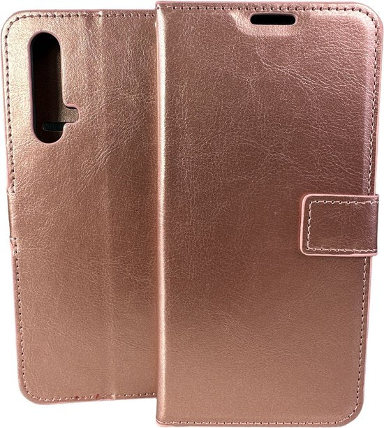 Realme X50 5G Hoesjes – Portemonnee Book Case – Pasjeshouder – Magneetsluiting – Roségoud-Ilumina Benelux