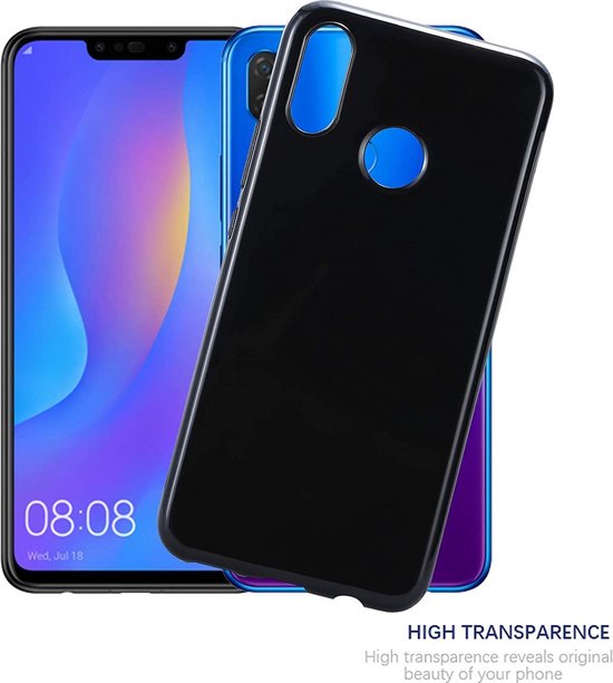 Huawei P Smart Plus 2018 Hoesjes – Siliconen Backcover – Soft Silicone – Schokbestendig – Zwart-Ilumina Benelux