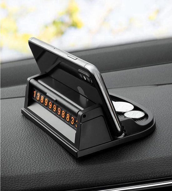 Telefoonhouder auto – Antislip Dashboard Mat – Sticky Pad voor Smartphone & Munten – YB988 – Zwart-Ilumina Benelux