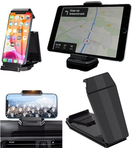 Telefoonhouder auto – Dashboard anti-slip sticky pad – Plakfunctie – Geschikt voor smartphone & iPad – Zwart-Ilumina Benelux