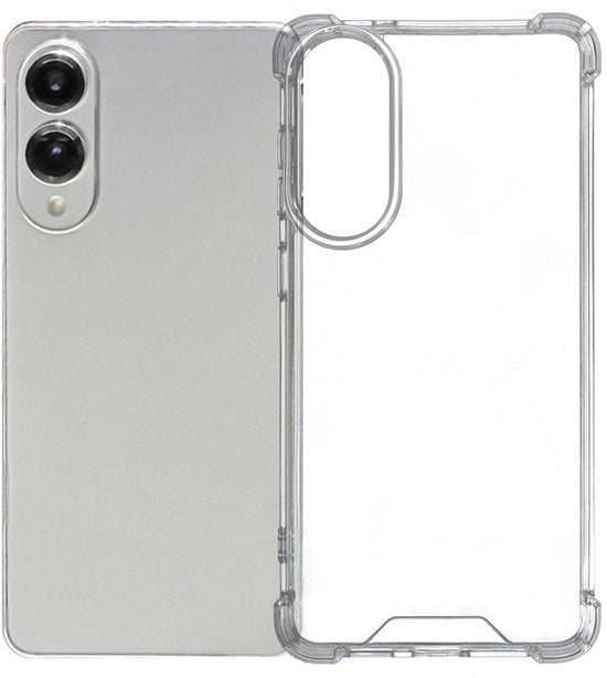 Samsung Galaxy S25 Edge Hoesjes – Siliconen Backcover – Schokbestendig – Transparant + Screenprotector-Ilumina Benelux