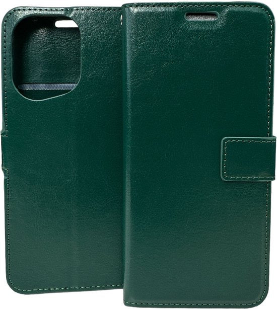 Oppo Find X5 Pro Hoesjes – Portemonnee Book Case – Pasjeshouder – Magneetsluiting – Groen-Ilumina Benelux