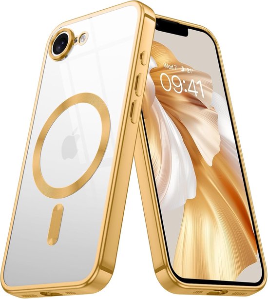 iPhone 16E / SE 4 Hoesjes – Backcover – Camera Lens Protector – MagSafe Compatibel – Goud-Ilumina Benelux