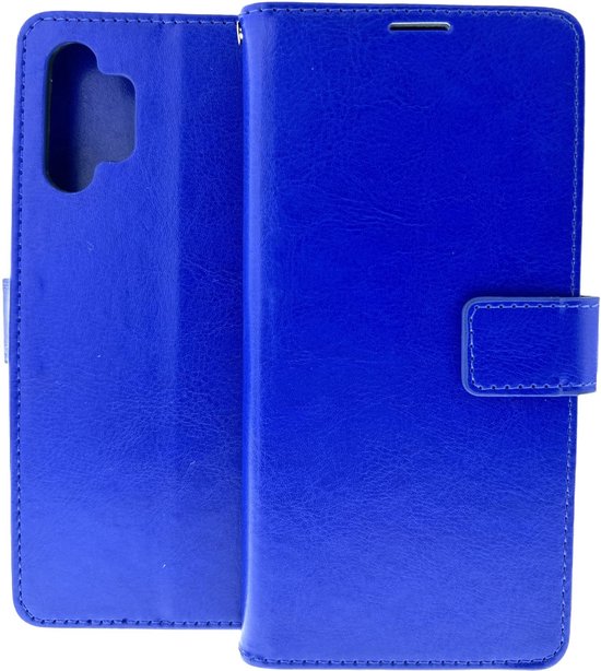 Samsung Galaxy A32 5G Hoesjes – Bookcase Portemonnee Hoes – Pasjeshouder – Magneetsluiting – Blauw-Ilumina Benelux