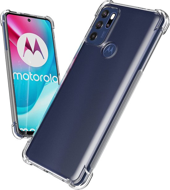 Motorola Moto G60s Hoesjes – Siliconen Backcover – Schokbestendig Anti-Shock – Transparant + 3x Screenprotector-Ilumina Benelux