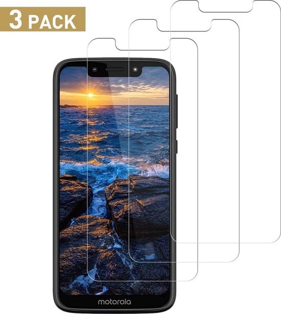 Screenprotector - Geschikt voor Motorola Moto G7 Plus - 9H Glas (3-Pack)